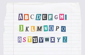 Ransom Letters Color Ransom Note Font Note Fonts Lettering Uppercase And Lowercase Letters