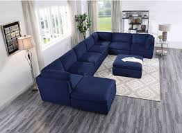 The crosby blue modular sectional sofa features a rich blue upholstery that will enhance your living room. Crosby Blue Modular Sectional Sofa Kfrooms Furniture Sale