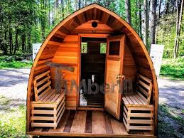 Outdoor Garten Holz Sauna Fasssauna Aussensauna Rote Zeder Mit Elektroheizung Und Veranda 10 Hutten Terrasse