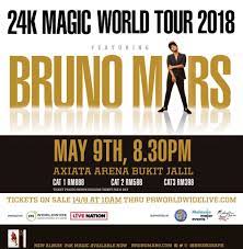 24k magic live tour malaysia 2018♡. Ticket Prices For Bruno Mars World Tour In Kuala Lumpur Announced Hype Malaysia