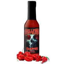 Hellfire Doomed Hot Sauce,世界上最辣的醬汁,尖刺 666 萬 SHU 天然胡椒提取物,經過實驗室測試,達到 279 萬  SHU 以獲得極熱體驗,5 盎司(約 141.7 克)。