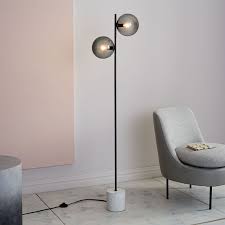 Sphere Stem 2 Light Floor Lamp Modern Floor Lamps Floor Lamp Contemporary Floor Lamps