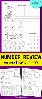 Printable colored numbers 1 10. Number Review Worksheets Totschooling Toddler Preschool Kindergarten Educational Printables