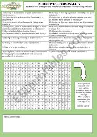 What are some descriptive words for attitude and personality?. Adjectives Personality Esl Worksheet By Jehanne18