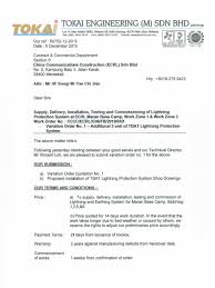 China communications construction (ecrl) sdn bhd. Quotation