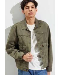Levi S Olive Night Ironic Denim Trucker Jacket In Green For Men Lyst