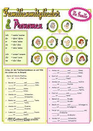 Familie Pronomen Deutsch Lernen Personalpronomen Deutsch