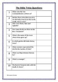 Free printable thanksgiving trivia questions in 5 categories: The Bible Trivia Questions Quiz 30 Questions With Answers Religion