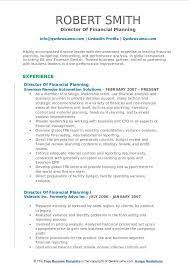 The director will be responsible for providing financial leadership, including oversight and guidance to the company in order to drive business results. Director Of Financial Planning Resume Samples Qwikresume