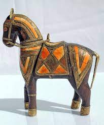 Antique ornately carved bovine bone elephant on stand raj india c1900. 67 Wood Brass Horse What Are They Really Ideas Brass Wood Horses
