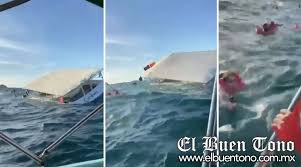 El barco se hundió alrededor de las 11:43 cuando los turistas celebraban el año nuevo en puerto vallarta. 0hnmjalu2l9stm