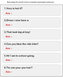 They ask you to rewrite the sentences by replacing the underlined words. Rearrange The Words To Form A Sentence Worksheet 1 Jumbled Words Writing Sentences Worksheets 2nd Grade Worksheets