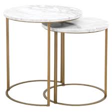 Get inspired with our curated ideas for side & end tables and find the perfect item for every room in your home. Carrera Round Nesting Accent Table Set Of 2 Nesting Accent Tables Accent Table Round Nesting Coffee Tables