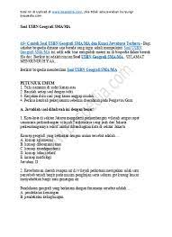 Maybe you would like to learn more about one of these? Soal Usbn Geografi Sma Ma Dan Kunci Jawabnya Terbaru