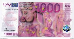 Mit diesen geldscheinen dürfen sie. 17 Fakes Specimens Billet De Banque Erotique 1000 Euro Eros Erotic Bank Note Deutsche Parkbank