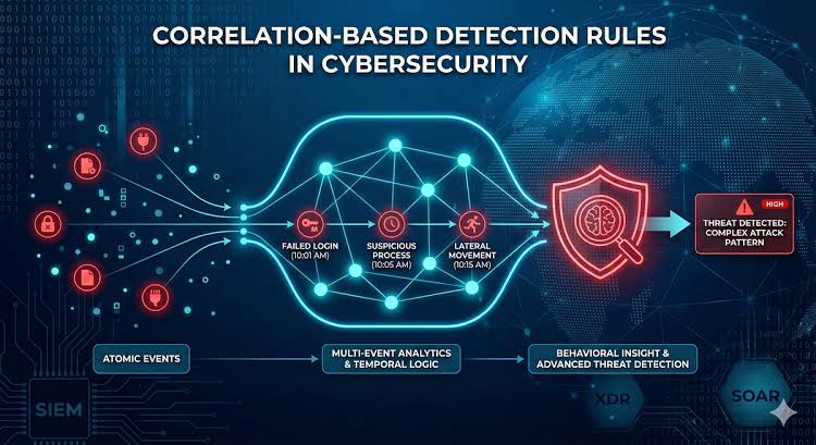 Security events being correlated into a cybersecurity alert