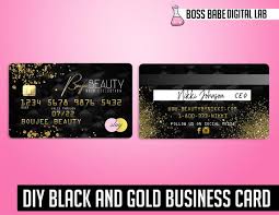 Credit card style silver diamond. Diy Gold Credit Card Business Cards Gold Glitter Credit Etsy