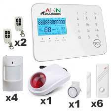 Sicurezza pro allarme antifurto casa. Kit Allarme 16 Pezzi Antifurto Casa Touch Screen Senza Fili Wireless Anti Jammer Gsm App