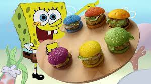 Krabby patty is a recreation of the main font used throughout the spongebob squarepants franchise. How To Make Spongebob Pretty Patties Colored Krabby Patty Burger No Artificial Coloring Youtube