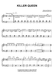 Jarrod radnich & thor wixom cinematographer: Killer Queen Piano Sheet Music Onlinepianist