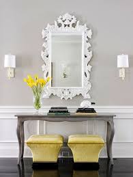 While many view a home's entry table as a a good way to allow your décor to stand out is to focus on using dark colors against brighter the table is streamlined in design for a contemporary look, and it features two drawers used for additional. Console And Mirror Bhg Brabbu Design Forces