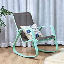 New Grand Patio Outdoor Patio Rocking Chair Glider With Macaron Blue Aluminum Frame Indoor Pa Patio Rocking Chairs Rocking Chair Outdoor Wicker Rocking Chairs