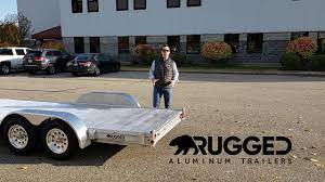 Check spelling or type a new query. Rugged Aluminum 6 5 X 16 Dual Axle Utility Trailer Stow Away Ramp Youtube