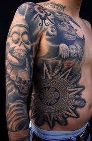 Pin By Tattoo Nation On Aztec Black Grey Aztec Tattoos Aztec Tattoo Mayan Tattoos