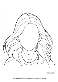 Head to draw a woman face. Girl Blank Face Coloring Pages Free Human Body Coloring Pages Kidadl