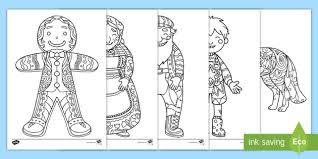 You could even use him for a shape book cover. The Gingerbread Man Mindfulness Colouring Pages