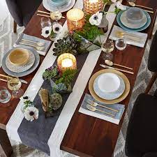 Center Stripe Woven Runners Dinning Table Decor Dinner Party Table Settings Dinner Table Decor