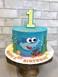Birthday Cake Ideas For 1 Year Old Boy Baby Shark Banibakery Com Babyshark Cakes Baby First Birthday Cake Boy Birthday Cake Shark Themed Birthday Party