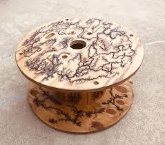 Fractal Burned Wood Spool Wood Spool Woodburning Projects Wood