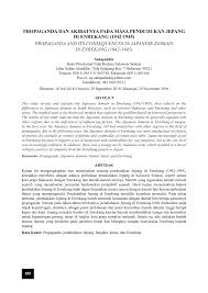 Mengumandangkan propaganda antara lain kedatangan jepang bertujuan membebaskan bangsa indonesia dari penjajah belanda karena jepang merupakan saudara tua bangsa indonesia. Pdf Propaganda Dan Akibatnya Pada Masa Pendudukan Jepang Di Enrekang 1942 1945