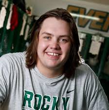 Tanner Bloom is the leader of Rocky Mountain College offensive line