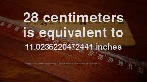 1in = 2.54×1in = 2.54cm. 28 Cm To In How Long Is 28 Centimeters In Inches Convert