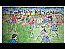 Children Playing Kabaddi Drawing Contoh Soal Dan Materi Pelajaran 1 For kids who are fond of the favorite cartoon character peppa pig, this drawing app is for them. children playing kabaddi drawing