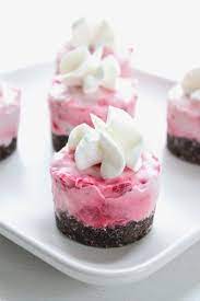 No Bake Mini Raspberry Cheesecakes For A Virtual Baby Shower Recipe Desserts Mini Cheesecakes Raspberry Cheesecake