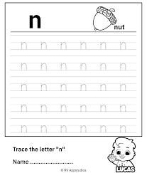 Coloring pages free blog fo'yo'eyeballs2c! Trace Lowercase Letter N Worksheet For Free