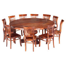 Sierra Nevada 84 Large Round Rustic Solid Wood Dining Table Chair Set In 2020 Round Dining Room Table Round Dining Room Large Round Dining Table