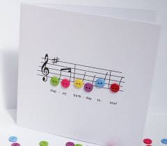 Handmade Creative Drawings For Dads Birthday Happy Birthday Music Card Birthday Card With Button Notes Paper Handmade Greeting Card Etsy Uk Birthday Cards Diy Birthday Cards Handmade Birthday Cards