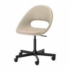 Loberget Blyskar Swivel Chair With Pad White Beige Ikea Swivel Chair Chair Ikea Desk Chair