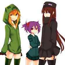 This mod transform minecraft from a sandbox game into a japanese style avg . Mob Talker Creeper Cave Spider And Enderman By Meteor1422 Deviantart Com On Deviantart Minecraft Anime Girls Minecraft Anime Minecraft Characters
