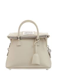 Maison Margiela Mini 5ac Soft Leather Top Handle Bag Greige Luisaviaroma