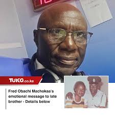 Radio presenter Fred Obachi Machokaa's life changed forever in December  1987 when his brother and the wife left him five young orphans. Details  below. Photos: Fred Obachi Machokaa (Facebook).