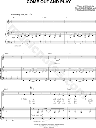 Billie Eilish Come Out And Play Sheet Music In C Major Transposable Download Print Sheet Music Billie Eilish Music Chords