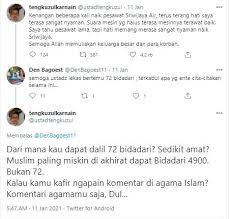 We did not find results for: Bukan 72 Tengku Zul Sebut Umat Islam Ditemani 4 900 Bidadari Di Akhirat Berita Hits