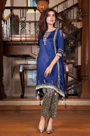 Navy Blue Hand Work And Block Printing Casual Dress Exclusive Online Boutique In 2020 Printed Casual Dresses Dresses Casual Dress