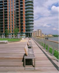 New providence wharf is one of four buildings (including charrington tower & ontario tower) located within the development of the same name; Roof Garden New Providence Wharf Skidmore Owings Merrill Archello