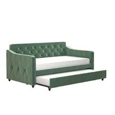 Featuring clean lines and metallic accents, this daybed offers a touch of glam to your bedroom decor. Teal Assembly Required Daybeds Bedroom Furniture The Home Depot